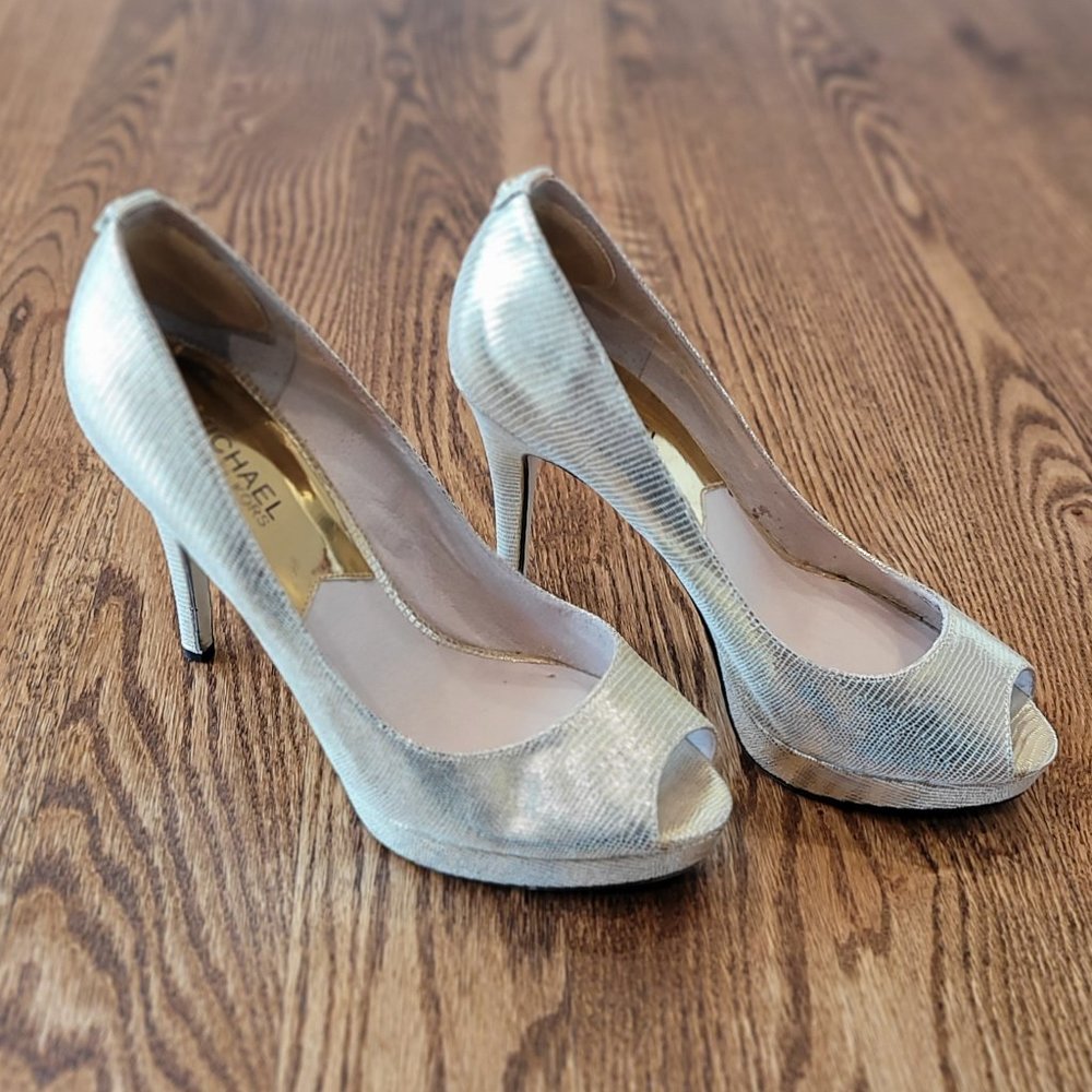 Michael Kors Gold Sparkle Heels